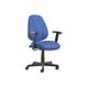 Full Lumbar 1 Lever Operator Office Chair With Adjustable Arms, Blue, Express Delivery