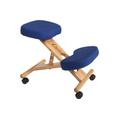 Wood Framed Kneeling Office Chair, Blue
