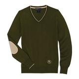 Essex Classics Trey V - Neck Sweater - M - Olive Green - Smartpak