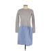 J.Crew Factory Store Casual Dress - Popover: Gray Marled Dresses - Women's Size 2X-Small