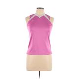 Nike Active Tank Top: Pink Color Block Activewear - Women's Size Large