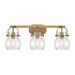 Innovations Lighting Bruno Marashlian Pilaster Ii Sphere 26 Inch 3 Light Bath Vanity Light - 423-3W-SN-G410-6SDY