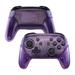 eXtremeRate Clear Atomic Puple Faceplate Backplate Handles for Nintendo Switch Pro Controller DIY Replacement Grip Housing Shell Cover for Nintendo Switch Pro - Controller NOT Included