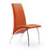 Orren Ellis Darnay Side Chair Faux Leather/Upholstered in Orange | 36 H x 17 W x 24.5 D in | Wayfair FC627881152244E5BC76D5AE7BC925BC