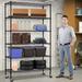 Rebrilliant Lonis 6 Tier Wire Shelving 2100 Lbs Total Capacity Storage Shelves 48" W Garage Shelving on Wheels Wire/Metal in Black | Wayfair