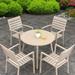 Winston Porter Syston Round 4 - Person Outdoor Dining Set Metal | 35.4 W x 35.4 D in | Wayfair 36F502D85C5C4C80A4887C590A5200B7