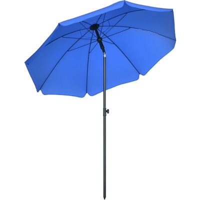 Outsunny - Sonnenschirm Strand Ø180 cm uv 50+ windfest stabil Strandschirm mit UV-Schutz sturmfest Image