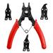 4 IN 1 Crimp Tool Combination Retaining Circlip Pliers Spring Circlip Plier Snap Ring Pliers Hand Tool Set Retaining Clip RED