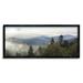 Stupell Panoramic Cloudy Mountainous Nature Landscape Photography Black Framed Art Print Wall Art
