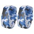 Uxcell 20-28L Waterproof Rucksack Cover 2 Pack Backpack Rain Cover S Blue Camo