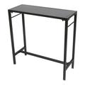 Outdoor Bar Table - 39 Narrow Rectangular Bar Height Pub Table Tall Bar Height Table Sturdy Metal Frame Tall Table Counter with Feet for Patio Balcony Dinning Room Garden