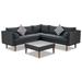 Outdoor Patio Wicker Sofa L-shape Sectional Sofa Conversation Sets Furniture