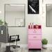 Beauty Salon Station with Wheels, Drawers, 3 Hair Dryer Holders - W16.93*D13.78*H31.10