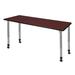 Regency Kee 60 x 30 in. Height Adjustable Mobile Classroom Activity Table In Mahogany & Grey Base - Regency MT6030MHAPCGY