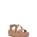 Lucky Brand Jacobean Cork Platform Sandal - Women's Accessories Shoes Sandals in Open Brown/Rust, Size 9.5
