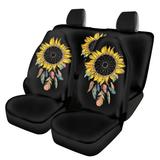 Diaonm Car Seat Covers 4 Pack Full Set for Women Front Seat Protector + Rear Bench Seat Cover Car Seat Covers Sunflower Dream Catcher Seat Protector