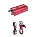 Kayannuo Back to School Clearance Pure Sine Wave 300W Power Inverter DC 12V To AC 110V Car Plug Inverter Adapter Power Converter With 2A USB Charging Ports & 2 Battery Clamps Red