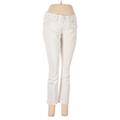 Seven7 Jeans - Super Low Rise Boot Cut Cropped: White Bottoms - Women's Size 27 - Light Wash