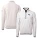 Men's Cutter & Buck White Buffalo Bills Helmet Cascade Eco Sherpa Fleece Quarter-Zip Pullover Jacket