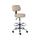 Boss Office Supplies B16245-BG Be Well Medical Spa Professional Adjustable Drafting Stool with Back and Removable Foot Rest Beige