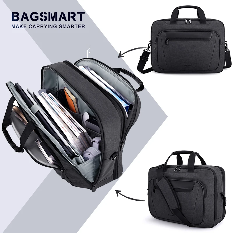 BAGSMART-Étui à bombes extensible pour ordinateur portable pour homme, sac d