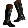 Michael Kors Shoes | Michael Kors Fulton Harness Boots, Sz 5.5 | Color: Black/Brown | Size: 5.5