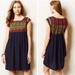 Anthropologie Dresses | Anthropologie Edme & Esyllte Petra Swing Embroidered Dress- Size:Medium | Color: Blue/Red | Size: M