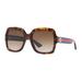 Gucci Accessories | Gucci Gg 0036s 004 Havana Plastic Square Sunglasses Brown Gradient Lens | Color: Brown | Size: 54