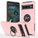 360 Rotating Ring Grip Hybrid Case for Google Pixel 7a - Pink