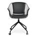 sohoConcept Zebra Spider Swivel Arm Chair w/ Caster Faux Leather/Upholstered in Black | 32.5 H x 24.5 W x 21.5 D in | Wayfair ZEB-SPI-C-BLK-01