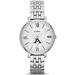 Women's Fossil Silver Akron Zips Jacqueline Stainless Steel Watch