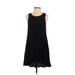 Lush Casual Dress - High/Low Crew Neck Sleeveless: Black Print Dresses - Women's Size Small