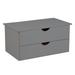 Ebern Designs Semesa 2 Drawer 36.25" W Solid Wood Dresser Wood in Gray | 15.75 H x 36.25 W x 16.5 D in | Wayfair 34AFC3A8330C4F9EBA474A199840C924