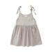 Holiday Savings Deals! Kukoosong Summer Toddler Girls Casual Dresses Toddler Kid Baby Girl Clothes Summer Sling Dress Cute Solid Color Casual Dress Gray 110