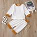 Simplmasygenix Baby Tops Set Summer Outfits Newborn Baby Boys Girls Long Sleeve Knitted Tops+Pants Clothes Outfit set