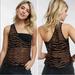 Free People Tops | Free People Womens Head Turner One Shoulder Top Large Golden Night Beaded | Color: Black/Gold | Size: L