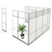 10' x 10' x 7'H White Laminate Modular Office with Clear Glass Front - Add-On Cubicle