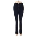 Express Jeans - High Rise Skinny Leg Denim: Blue Bottoms - Women's Size 6 - Dark Wash