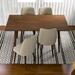 Corrigan Studio® Arlonn 5-Piece Mid-Century Dining Set W/4 Velvet Dining Chairs In Orange Wood/Upholstered in Brown | Wayfair