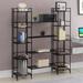 Rebrilliant Mareeha 51.5"W Adjustable Folding Metal Shelving Unit Wire/Metal in Black | 57.5 H x 51.5 W x 11.25 D in | Wayfair