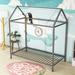 Isabelle & Max™ Ahleigha Twin Size Metal House Platform Bed Frame Metal in Gray | 82.6 H x 40 W x 78 D in | Wayfair