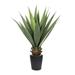 31in Artificial Agave Succulent Plant in Tiered Black Pot - 31" H x 20" W x 20" DP