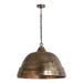 Oxidized Brass industrial lighting Aluminum dome light fixtures 1-Light kitchen island pendant lighting