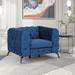 Velvet Upholstered Accent Sofa,Modern Single Sofa Chair with Button Tufted Back, for Living Room,Bedroom,or Small Space