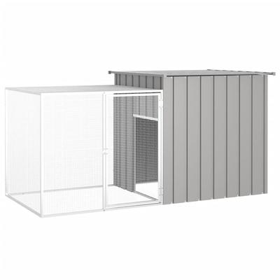 vidaXL Rabbit Cage Anthracite/Gray 78.7"x35.8"x39.4" Galvanized Steel - 78.7" x 35.8" x 39.4"