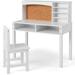 Kids Desk and Chair Set with Hutch and Bulletin Board for 3+ Kids - 31" x 15.5" x 33.5" (L x W x H)