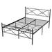 Full/Queen Size Metal Platform Bed Frame with Headboard and Footboard