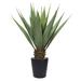 38in Artificial Agave Succulent Plant in Tiered Black Pot - 38" H x 28" W x 28" DP