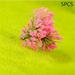 5pcs Home Decor Figurine Craft Garden Ornament Micro Landscaping Artificial Pink Tree Mini Tree Fairy Garden Miniature Flower Tree ROSE RED 5PCS