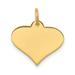 Beautiful 14k Plain .011 Gauge Engraveable Heart Disc Charm